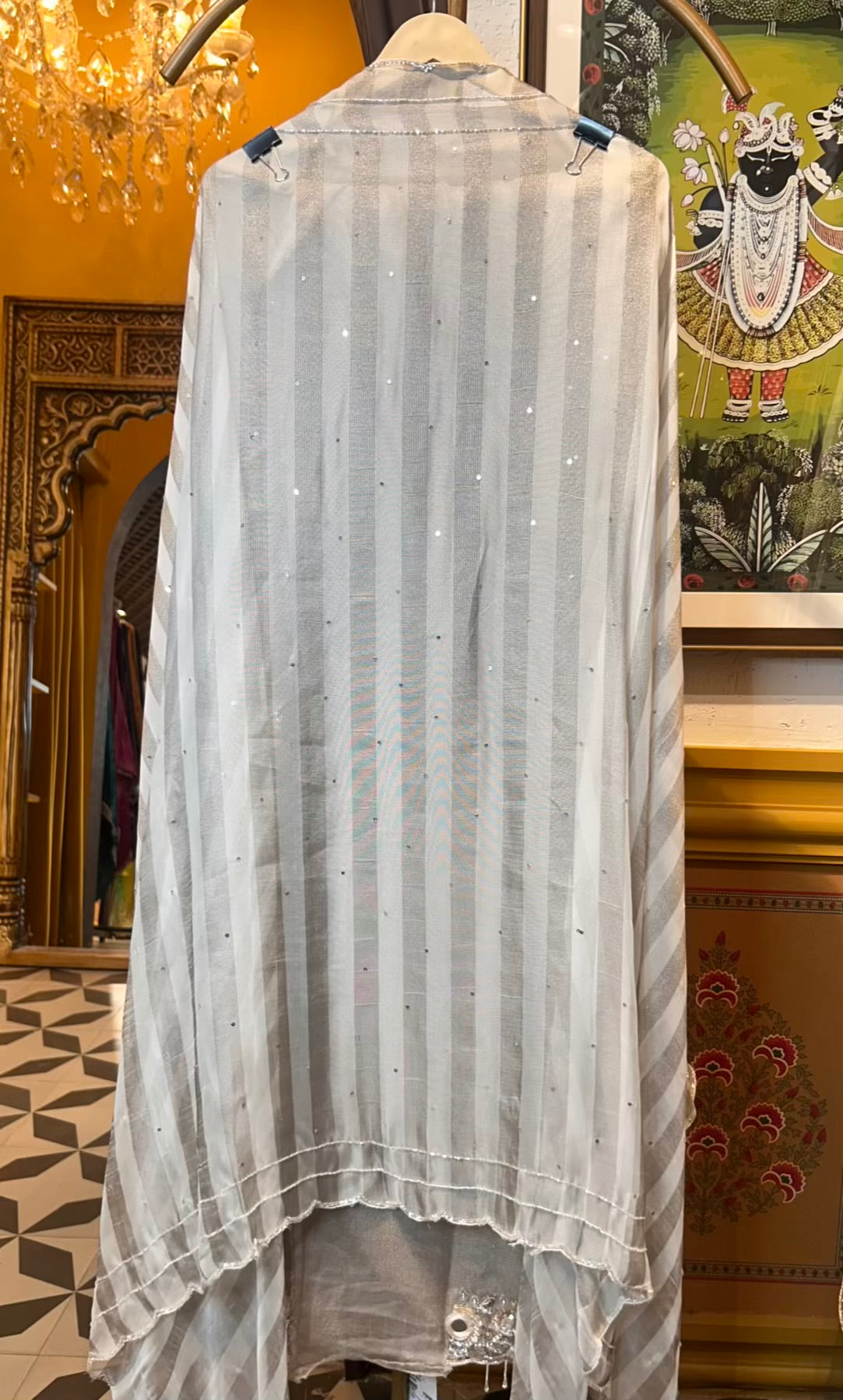 Seranza Organza Suit (Silver Grey)