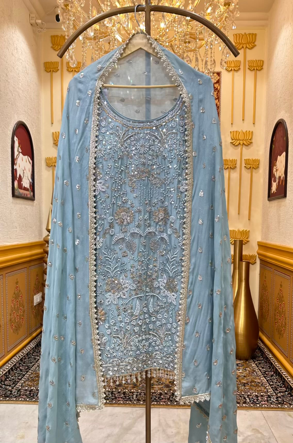 Elvaira Noor Gharara Set (Blue)