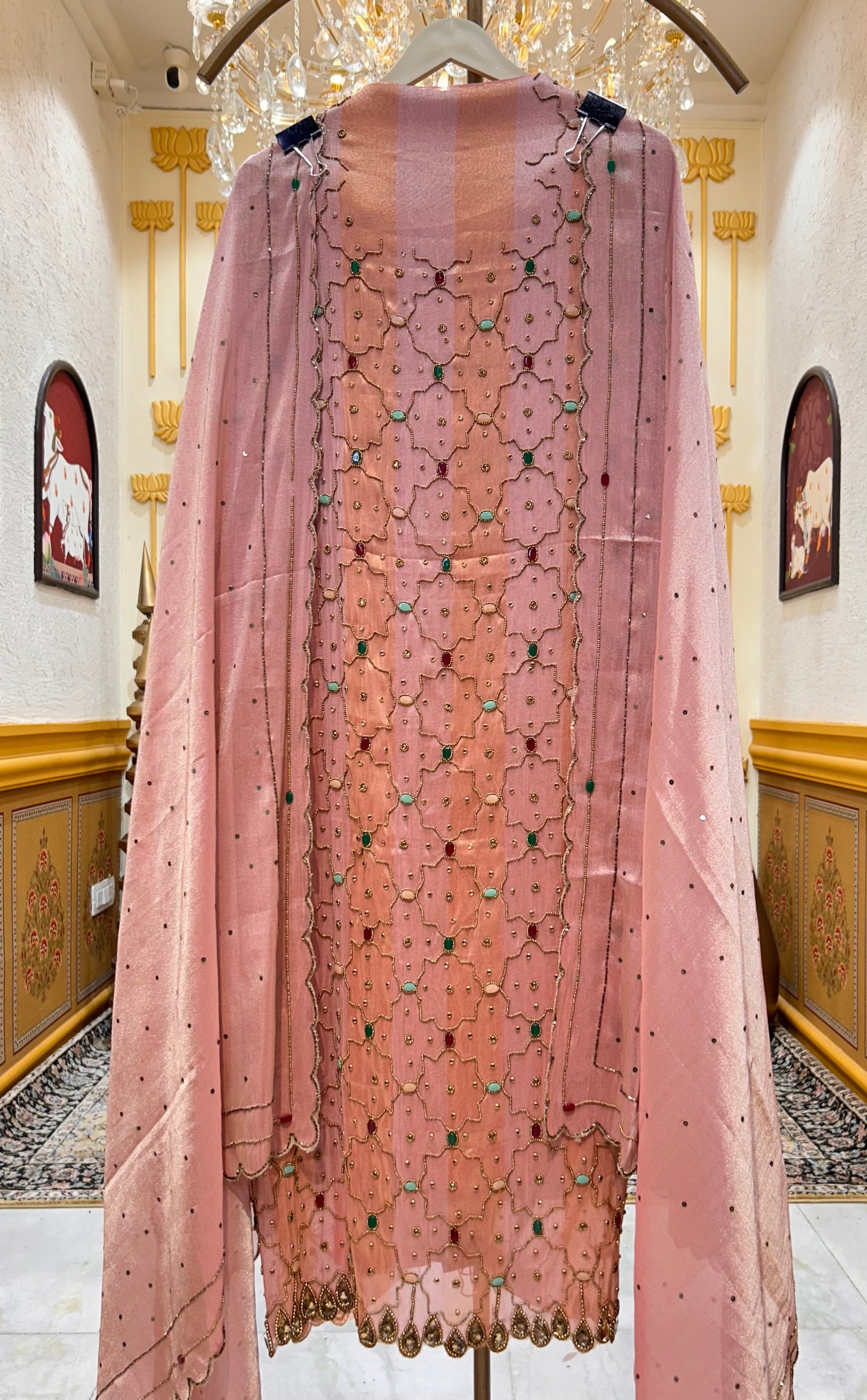 Mysha Shimmer Organza Suit