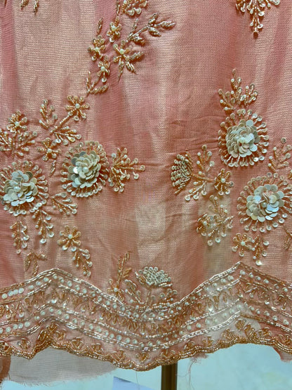 Zarisha Moti Chamak Suit (Peach)
