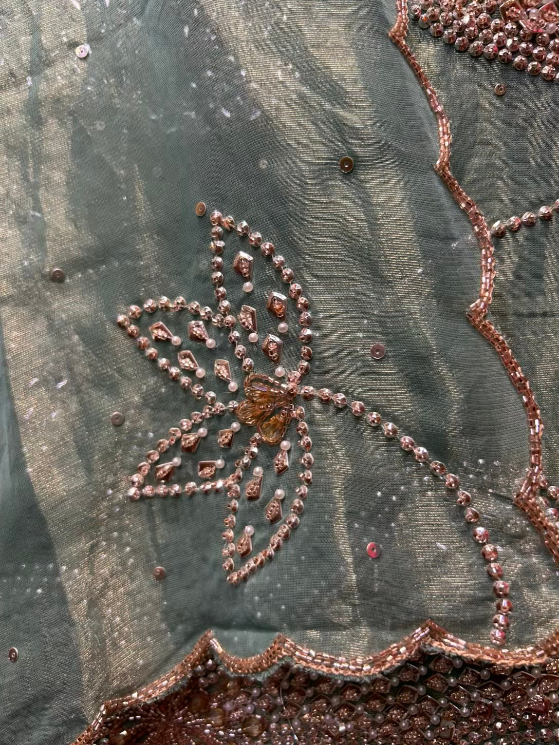 Layaan Organza Suit (Green)