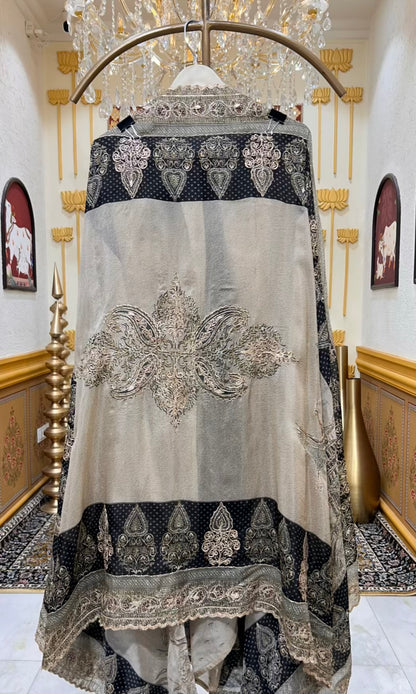 Ishmira Zari Flow Suit (Beige)