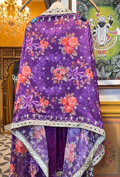Afsheené-Noor Organza Suit (Purple)