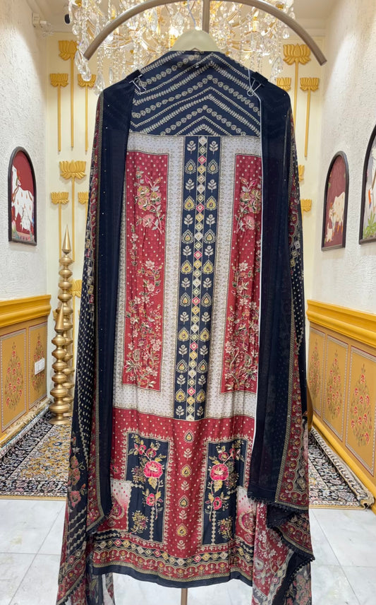 Sia Zari Crepe Silk Suit