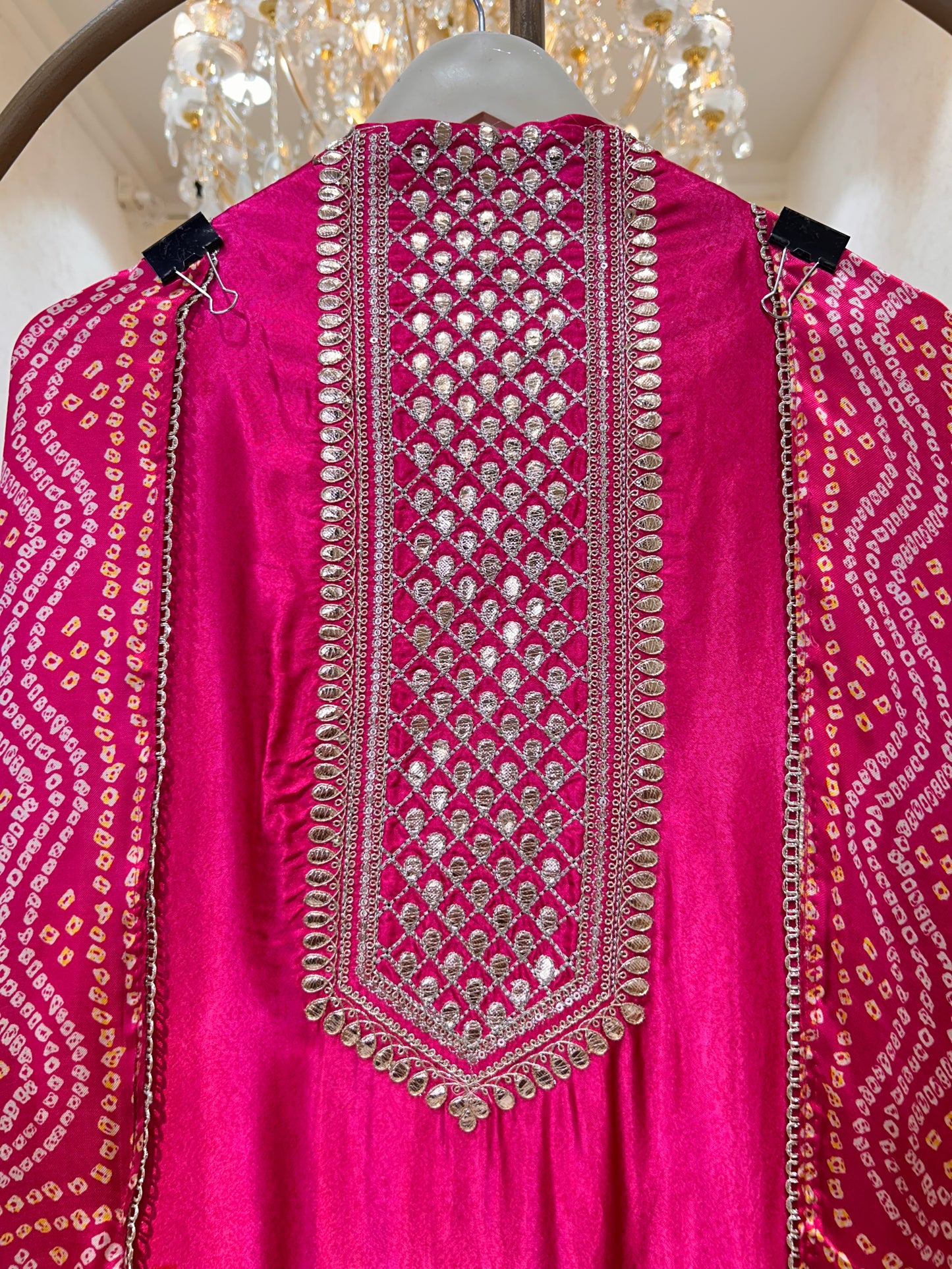 Rangmahi Gaji Bandhani Suit