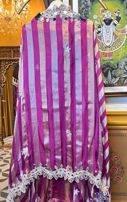 Roshanaé-Noor Organza Suit (Wine)