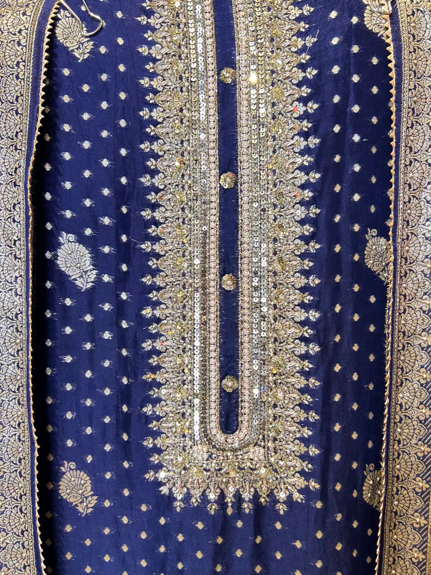 Adaayein Organza Suit (Blue)