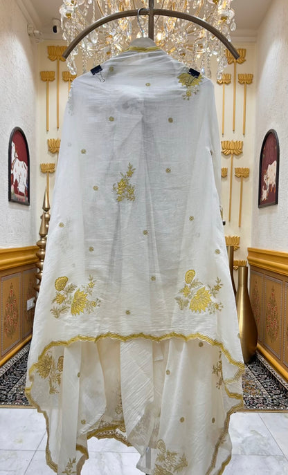 Ishana Mul Veil Suit (Mustard)