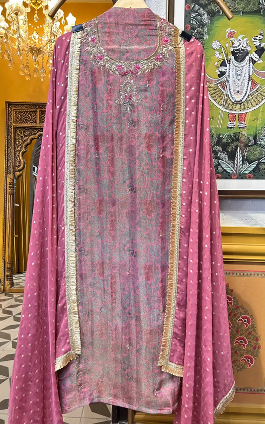 Falisha Organza Suit (Pink)