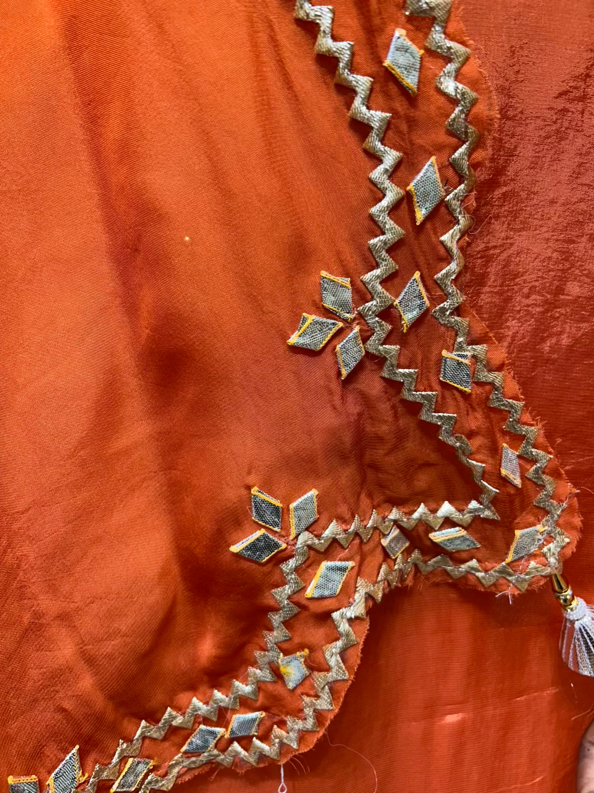 Elina Silk Organza Suit (Rust)