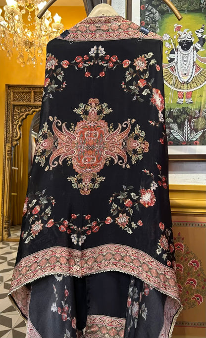 Nayesha Crepe Suit (Black)