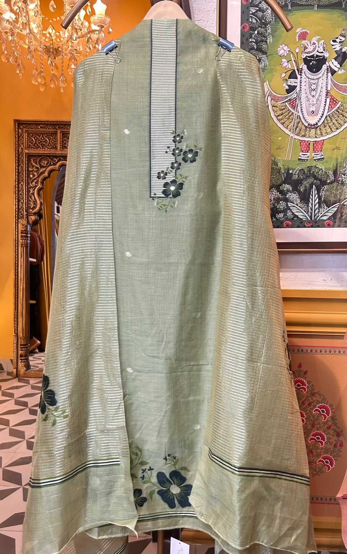 Zarjam Jamdhani Suit (Green)
