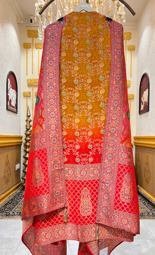 Rangleher Organza Suit