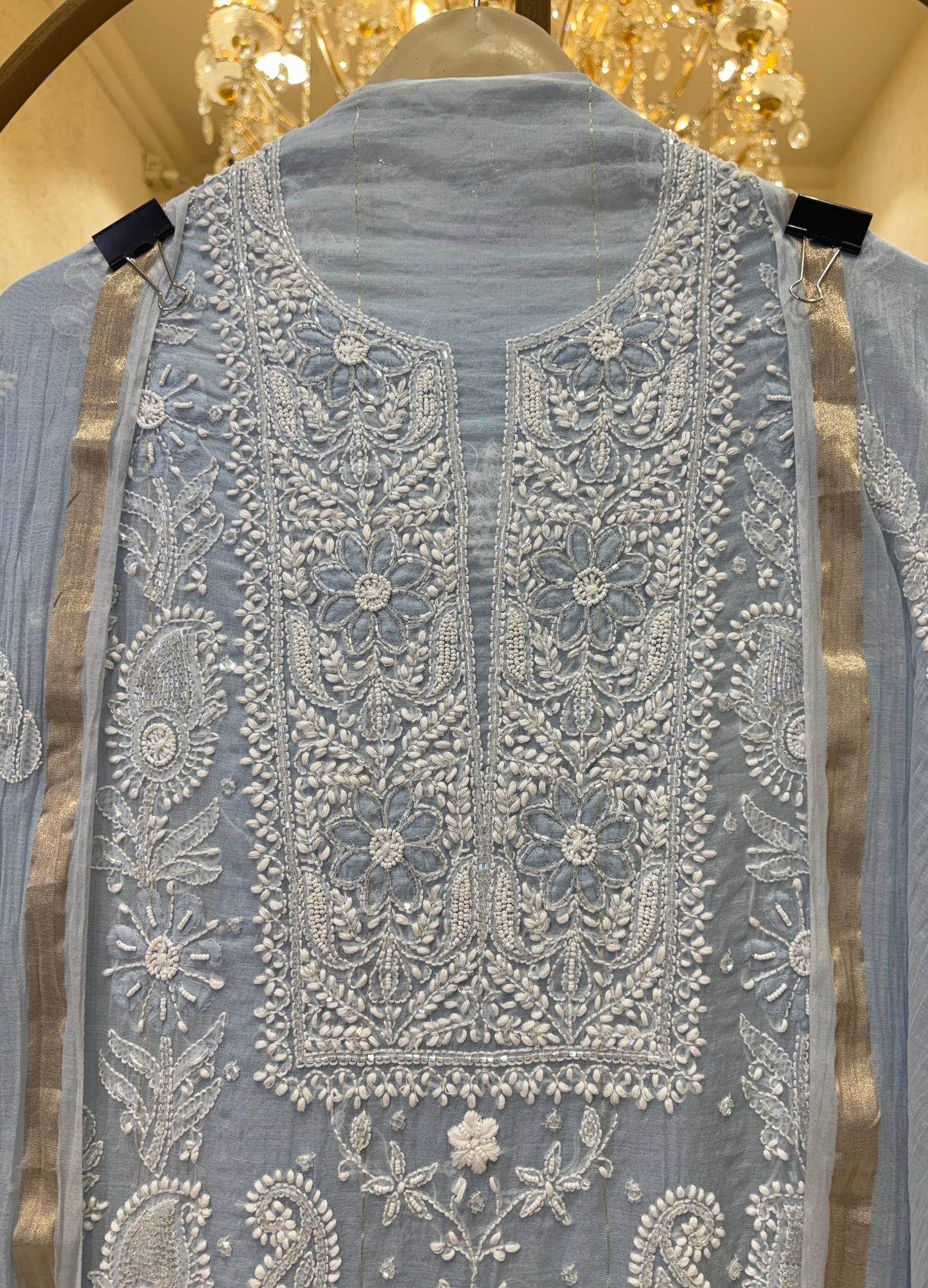 Zehvika Handcrafted Chanderi Suit