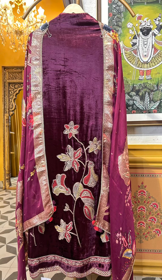 Ridwaan-é-Velvet Suit (Wine)