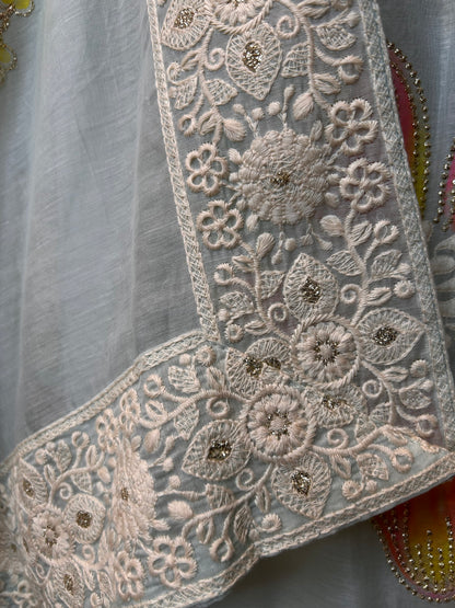Sumbul Mul Chanderi Suit (Blue) ji