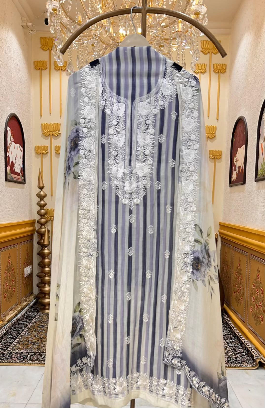 Elvaya Threadline Chanderi Suit