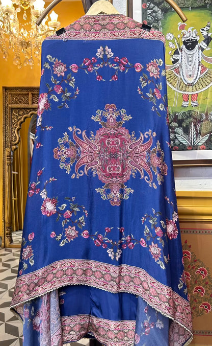 Nayesha Crepe Suit (Blue)