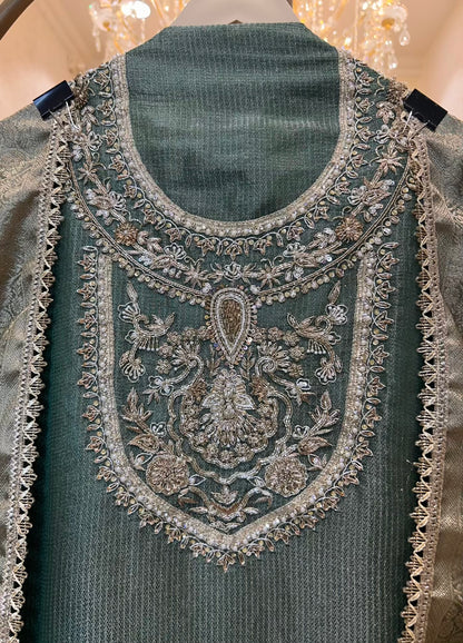 Afsara Banarasi Noor Suit (Green)