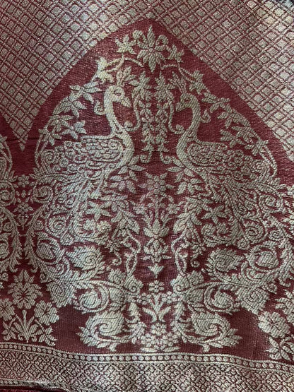 Ruhsana Brocade Suit (Maroon)