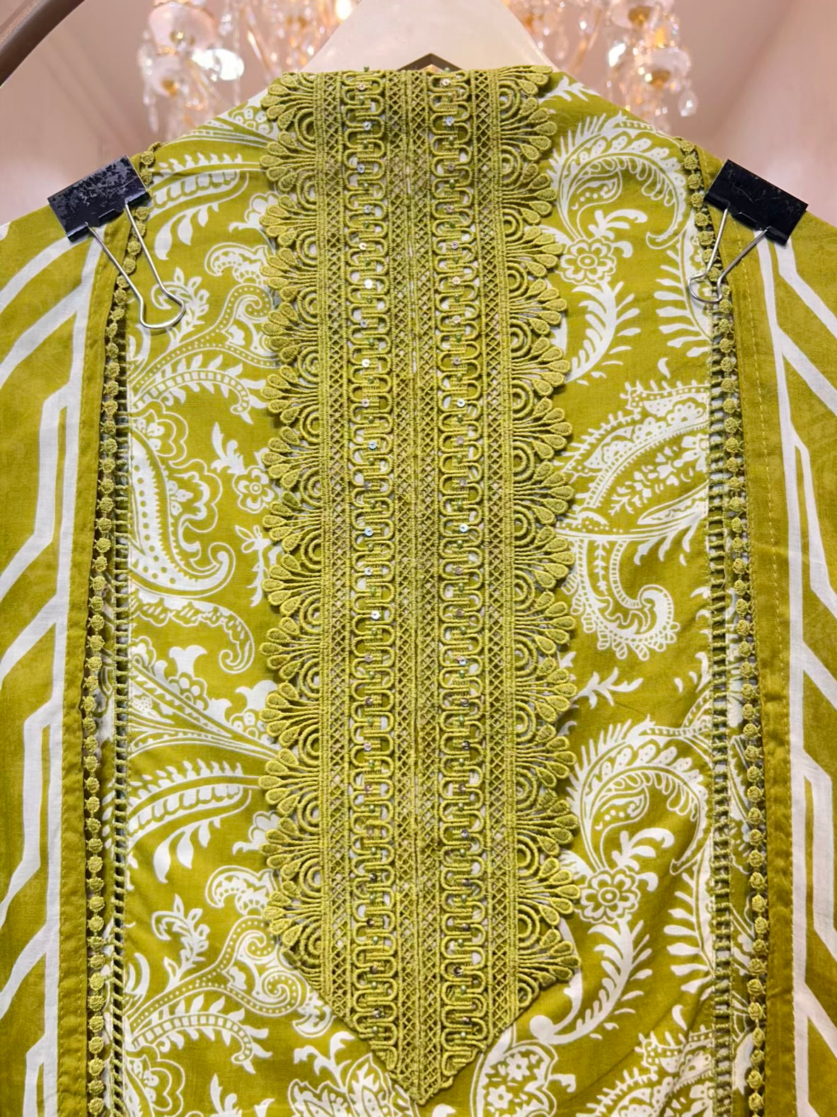Nayara Cotton Lace Suit (Green)