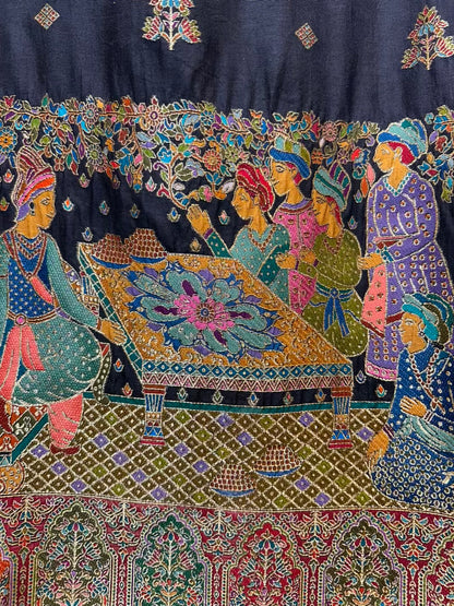 Sarnooré Woven Taj Suit (Black)