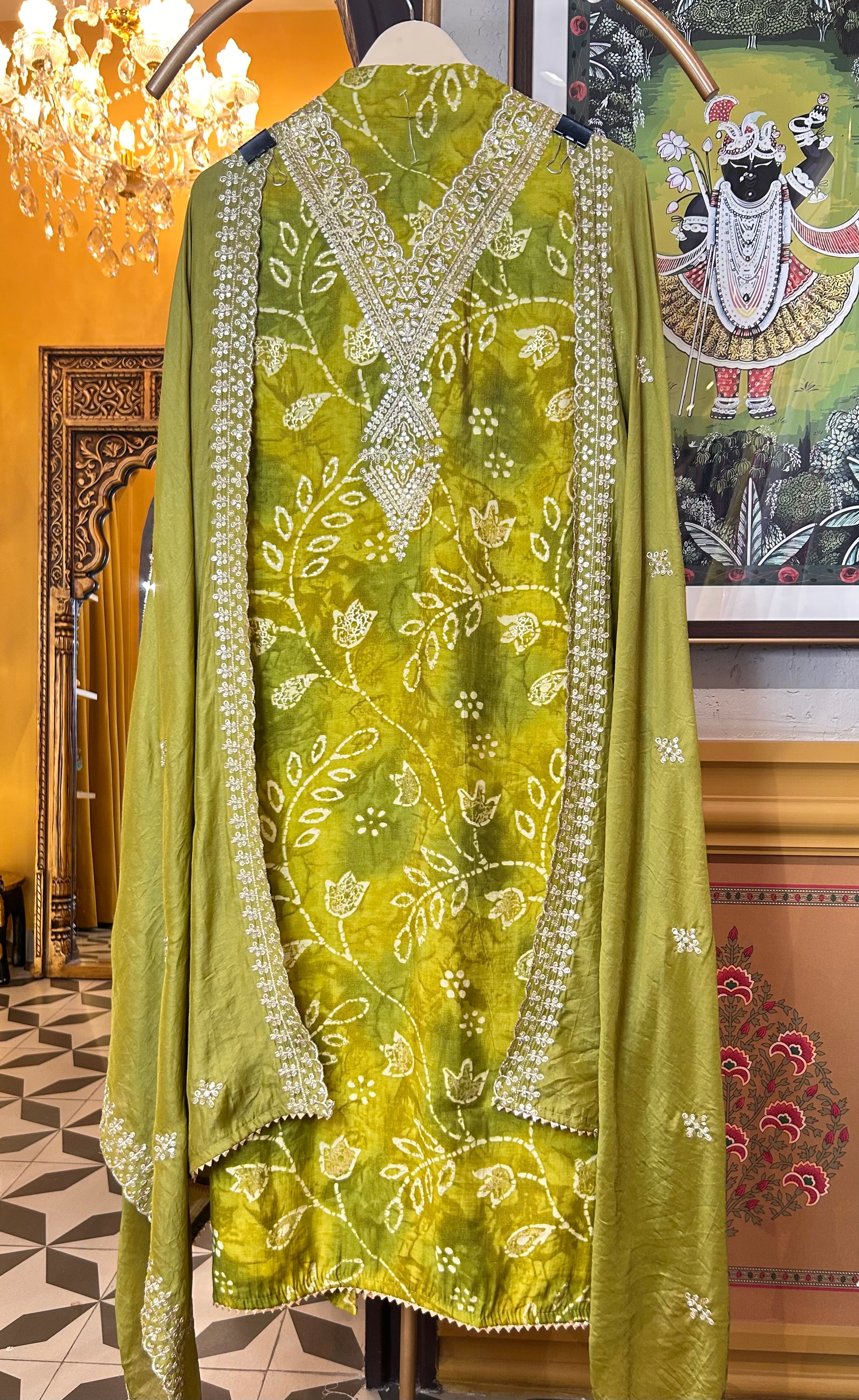 Inaayat Cotton Suit (Green)