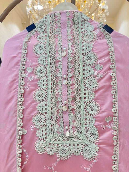 Roselle Crochet Chanderi Suit