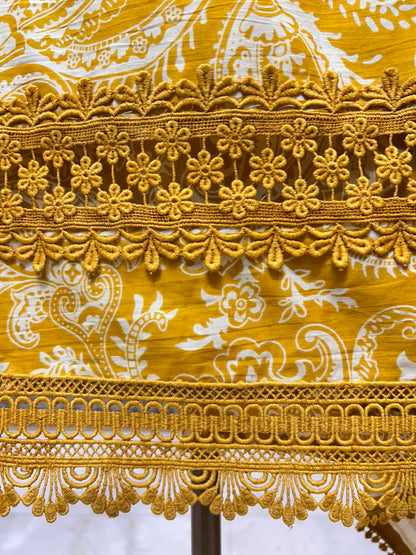 Nayara Cotton Lace Suit (Mustard)