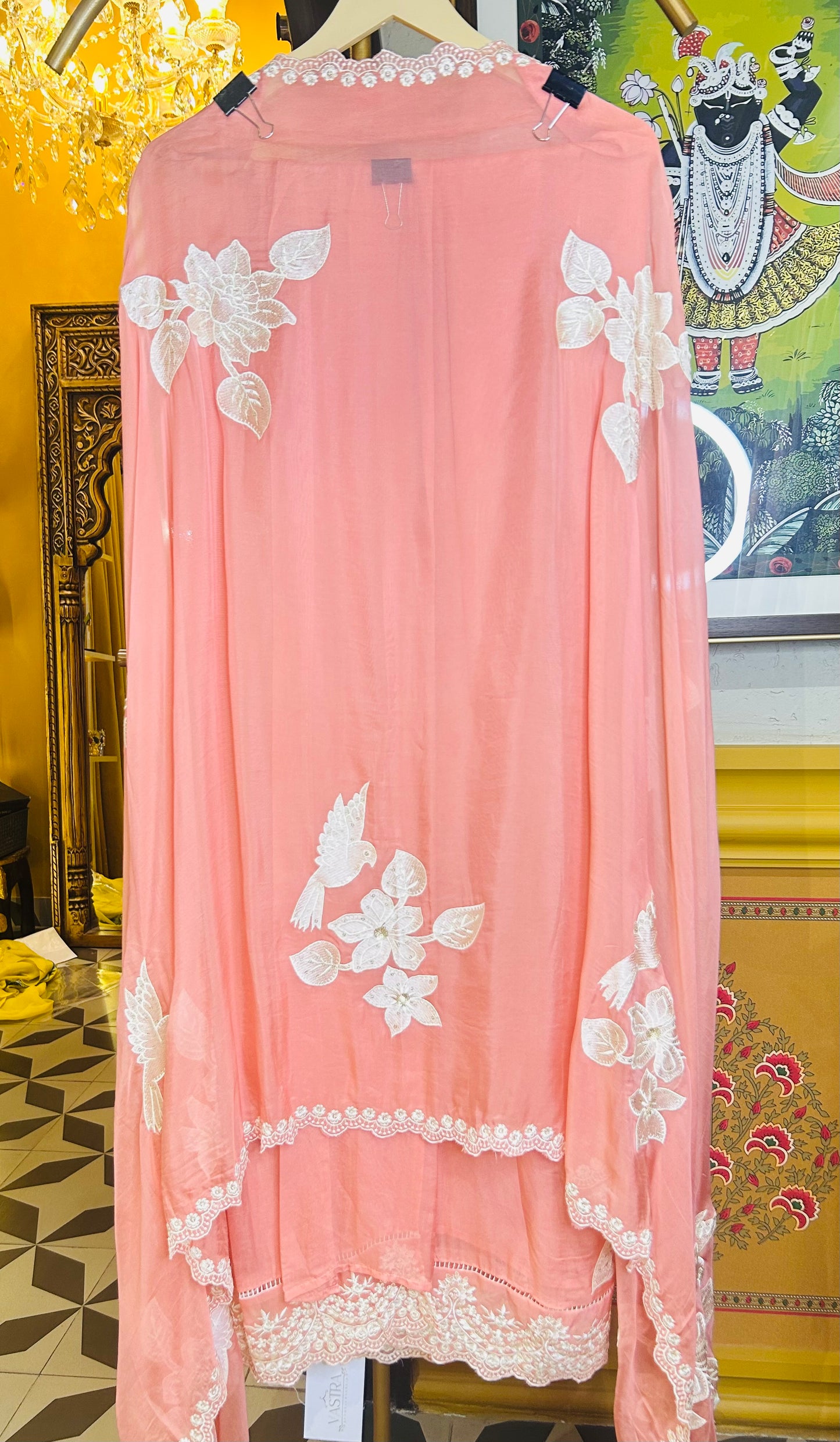 Gulaab Organza Suit (Peach)