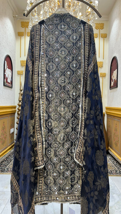Elmehira Silk Organza Suit