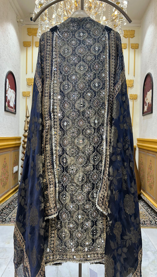 Elmehira Silk Organza Suit
