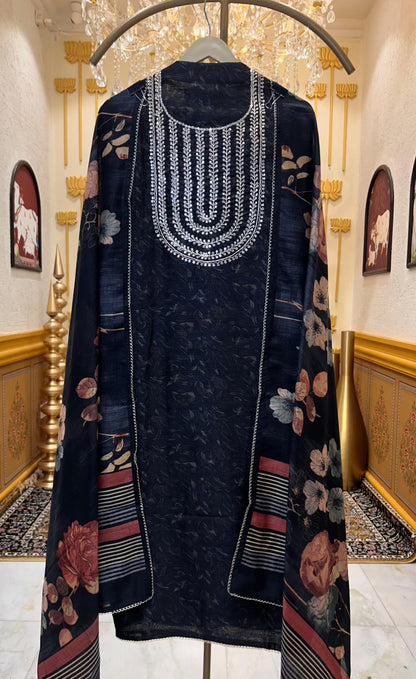 Tusrina NoorPrint Suit (Black)