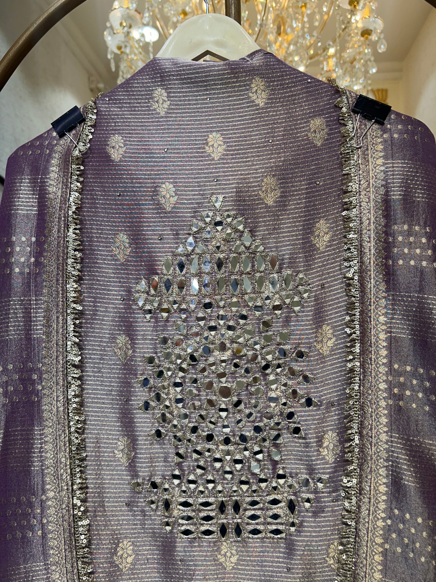 Aavira Aaina Veil Suit (Lavender)