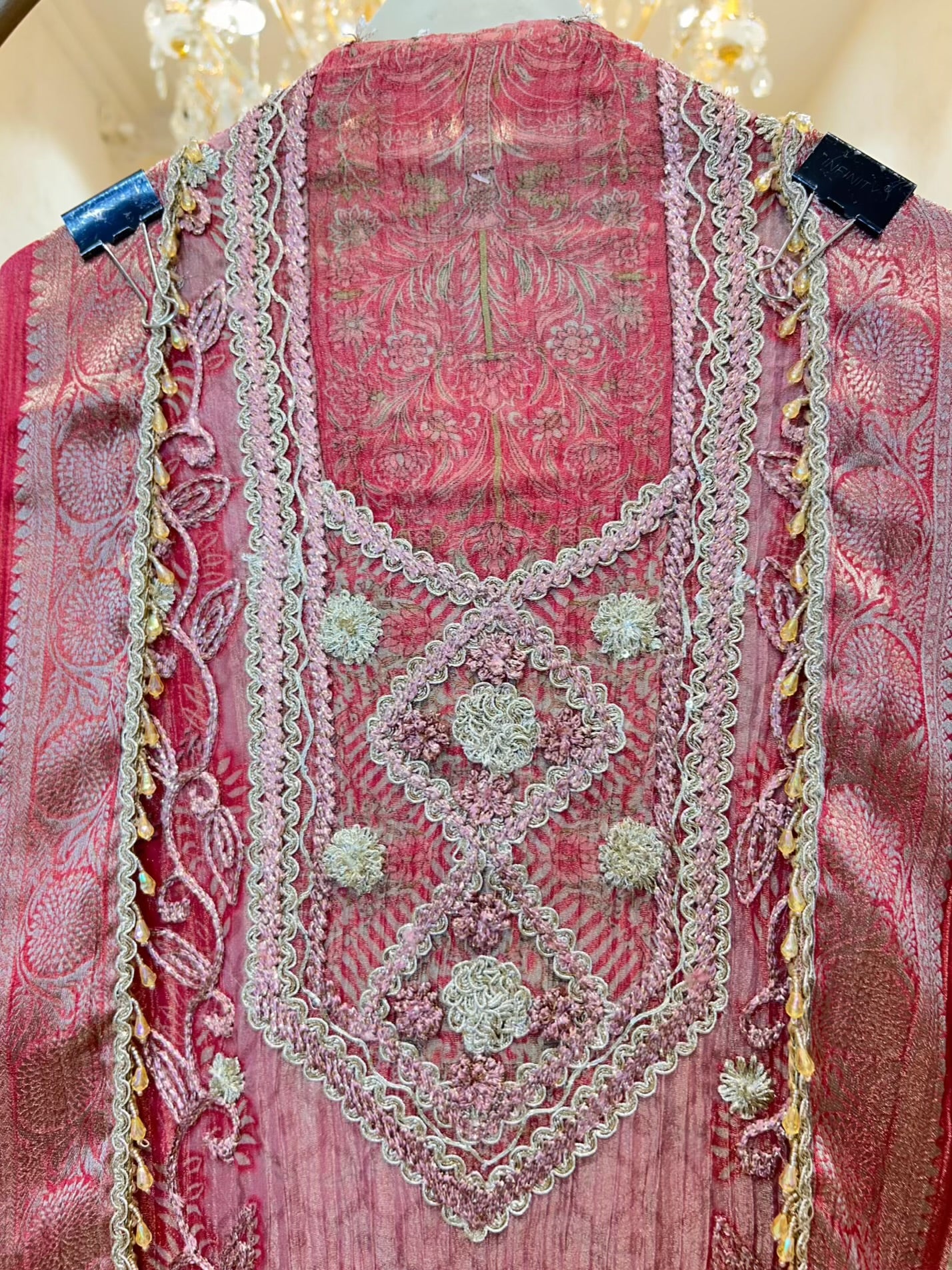 Noor Dori Crush Tissue Suit
