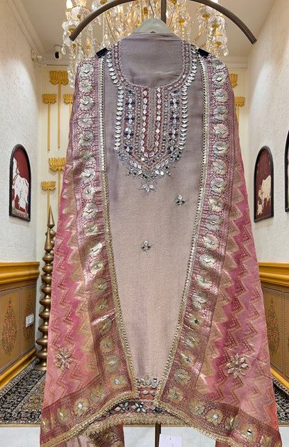 Kesariya Sheesh Suit