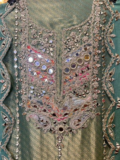 Falaknaaz Organza Suit (Powder Blue)