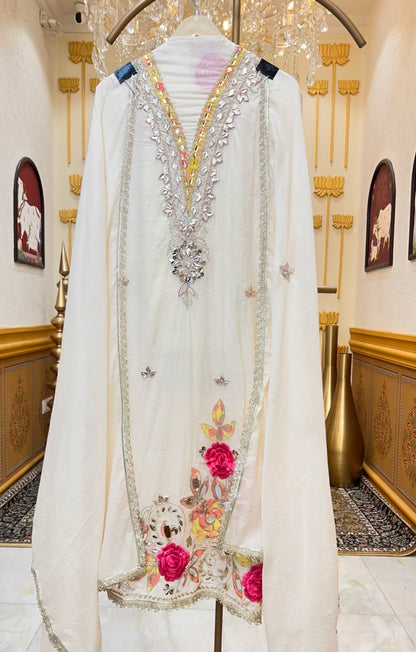 Virasa Gota Mirror Suit (Beige)