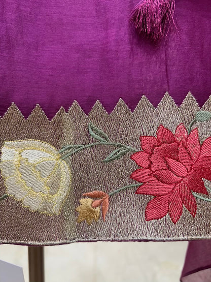 Aarini Zari Chanderi Suit (Purple)
