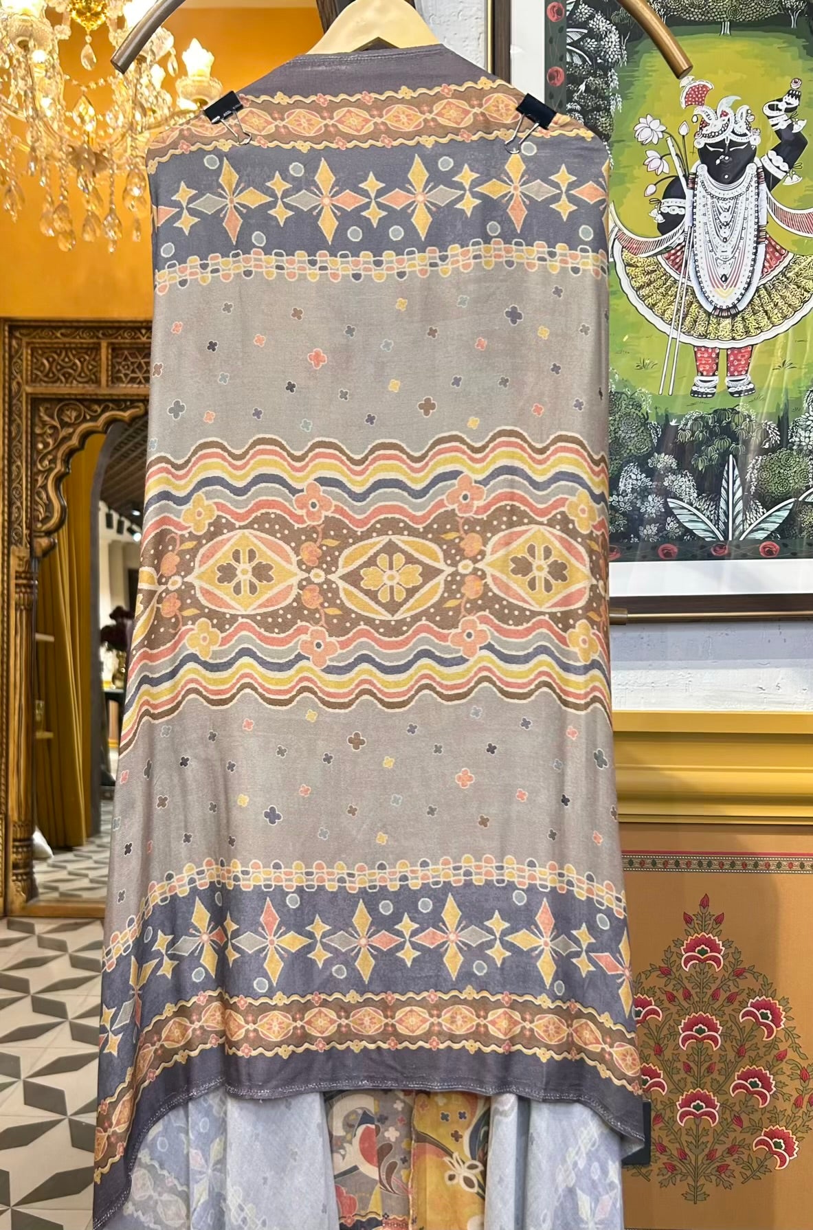 Eira Pashmina Suit (Mustard)