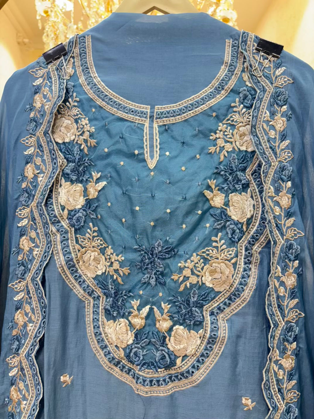 Meher Thread Patch Chanderi Suit