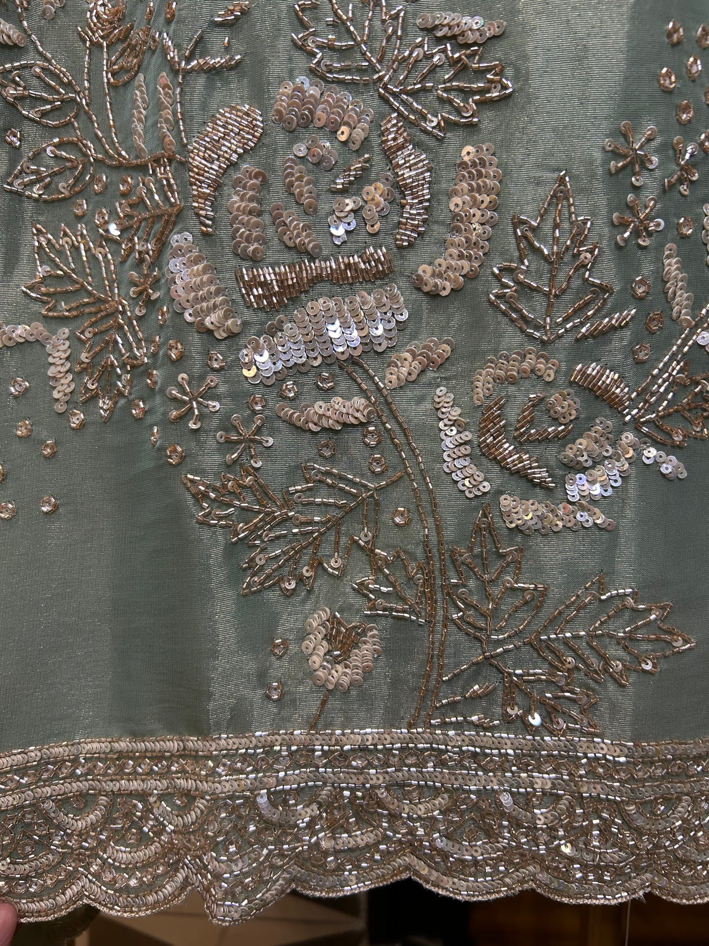 Zarqash Organza Suit (Green)