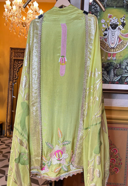Aviraah Organza Suit (Green)
