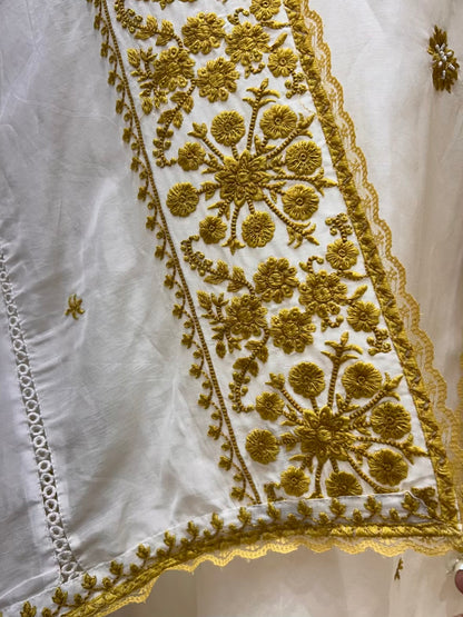 Amayra Pearl Veil Suit (Mustard)