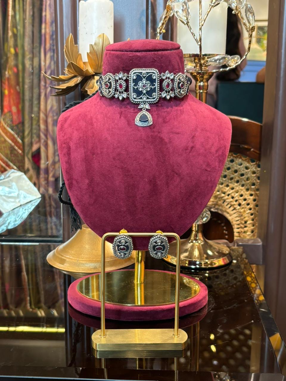 Gulnaaz Choker Set (Blue)