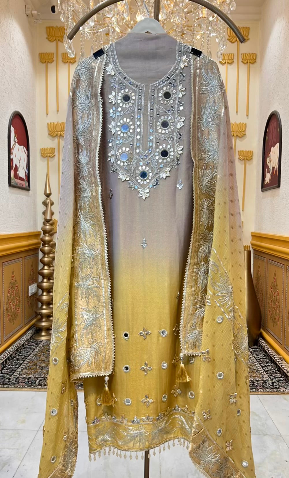 Kridha Sheesha Gota Organza Suit