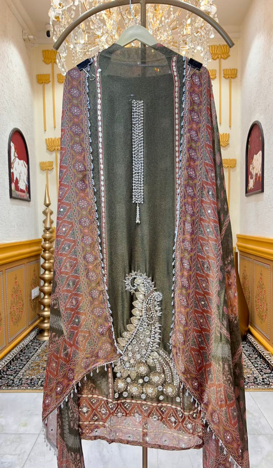 Aamira Handcrafted Organza Suit