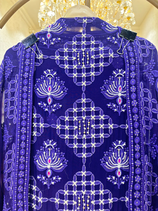 Zehara Handcrafted Chiffon Suit