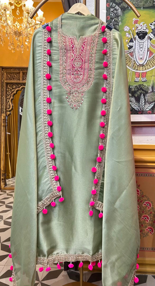 Sahira Organza Suit (Green)