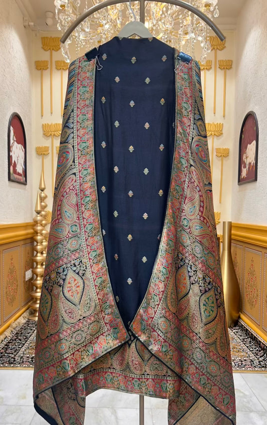 Mahzaira Banarasi Suit (Black)